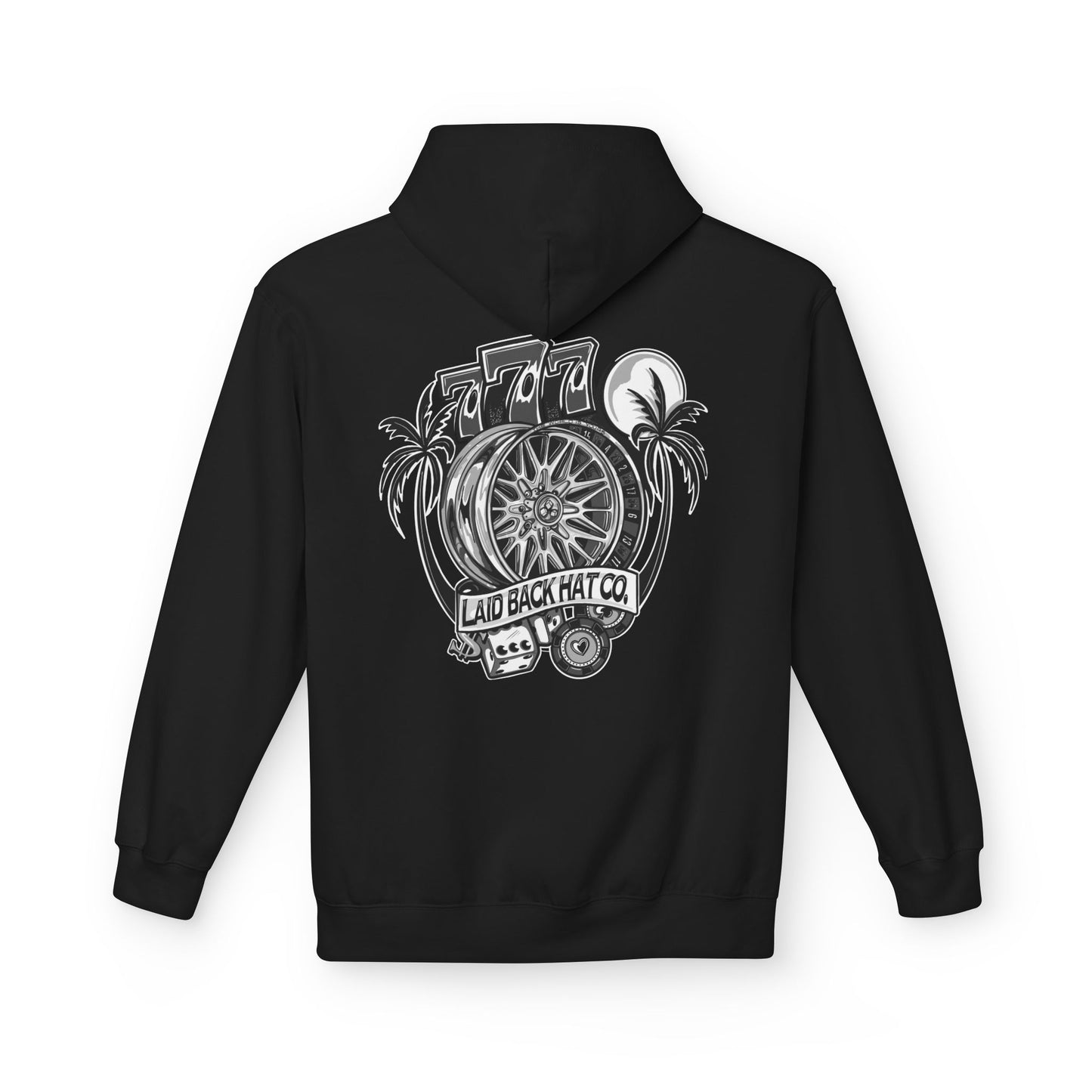 Laid Back "Triple 7" B&W Hoodie