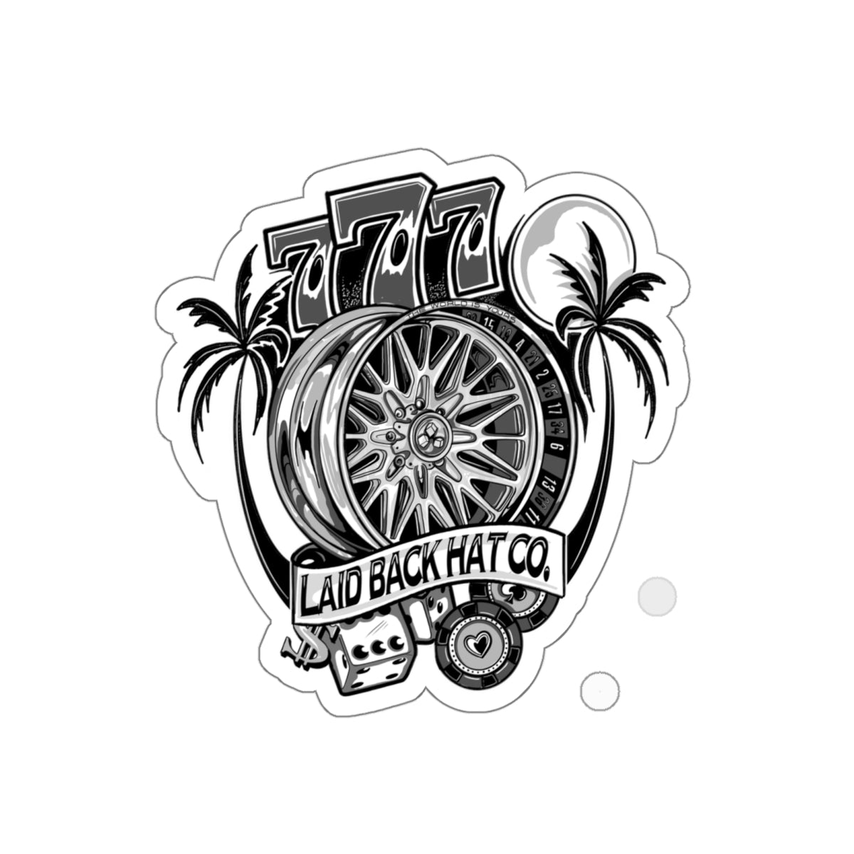 B&W Triple 7 Sticker