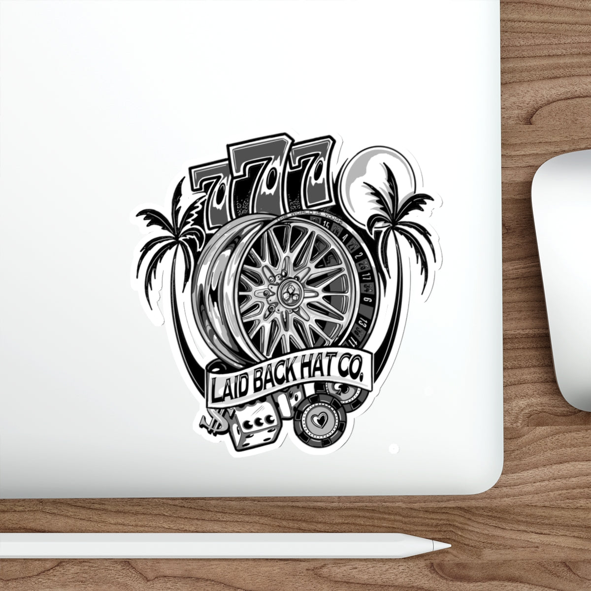 B&W Triple 7 Sticker