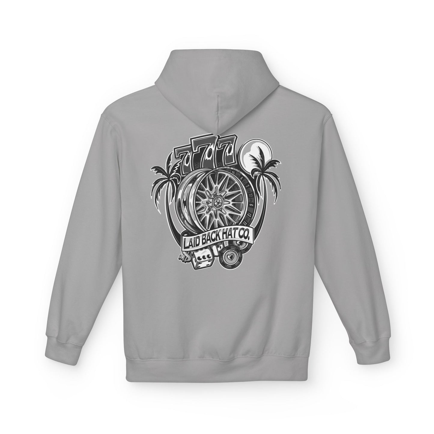 Laid Back "Triple 7" B&W Hoodie