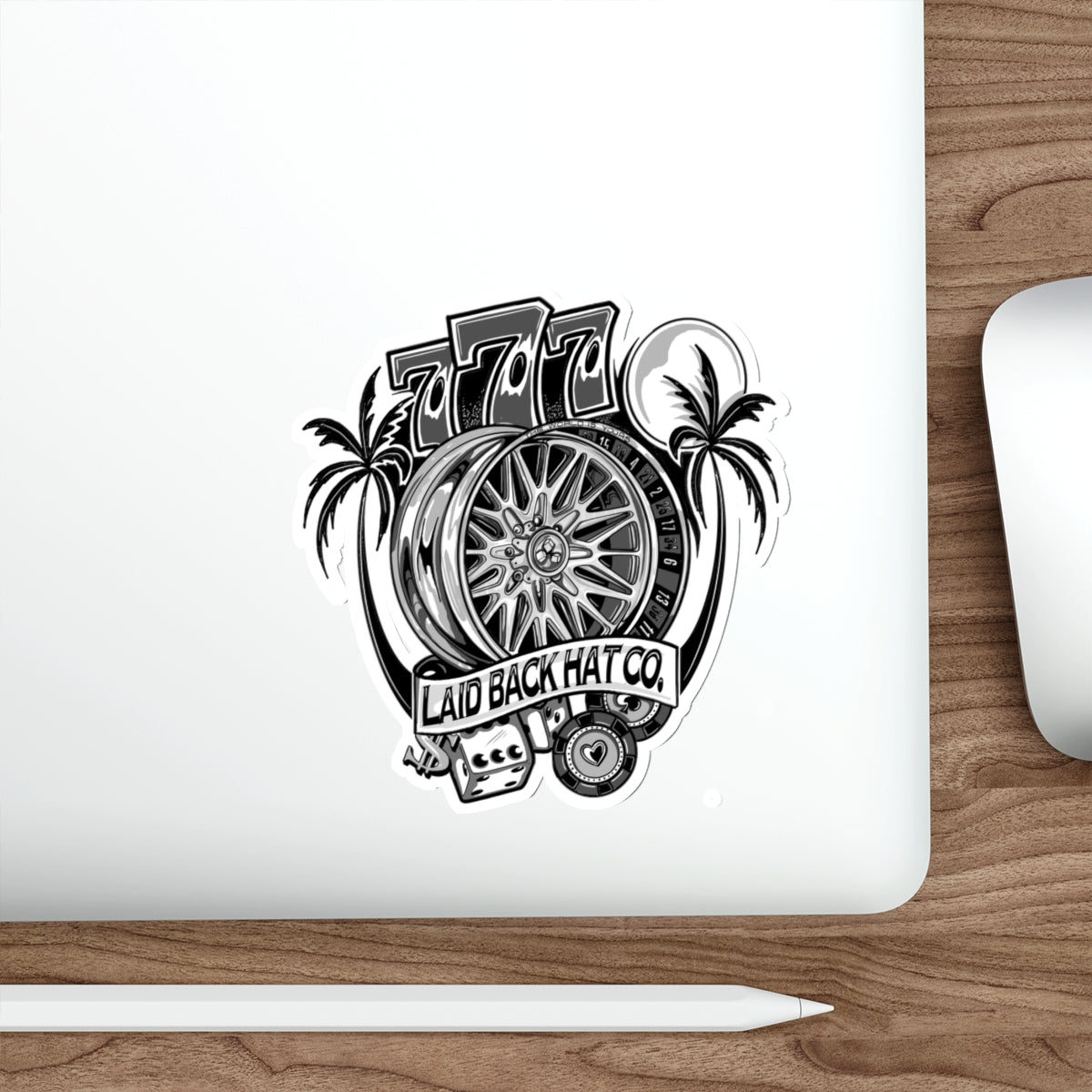 B&W Triple 7 Sticker