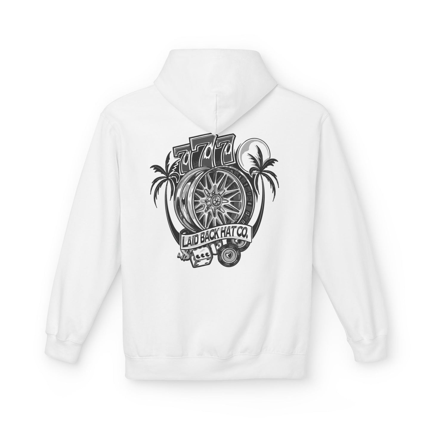 Laid Back "Triple 7" B&W Hoodie