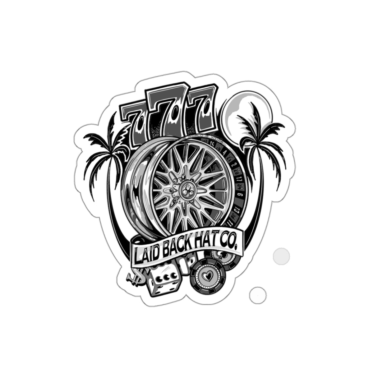 B&W Triple 7 Sticker